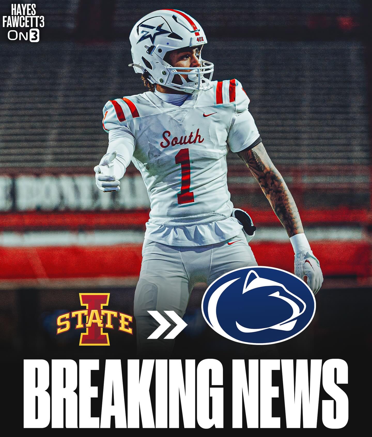 BREAKING: Class of 2026 ATH Amarion “AJ” Jackson has Committed to Penn State, he tells me for @rivals.ig

The 6’2 180 ATH was released from his signing with Iowa State in December

“Gods plan. #WeAre”
