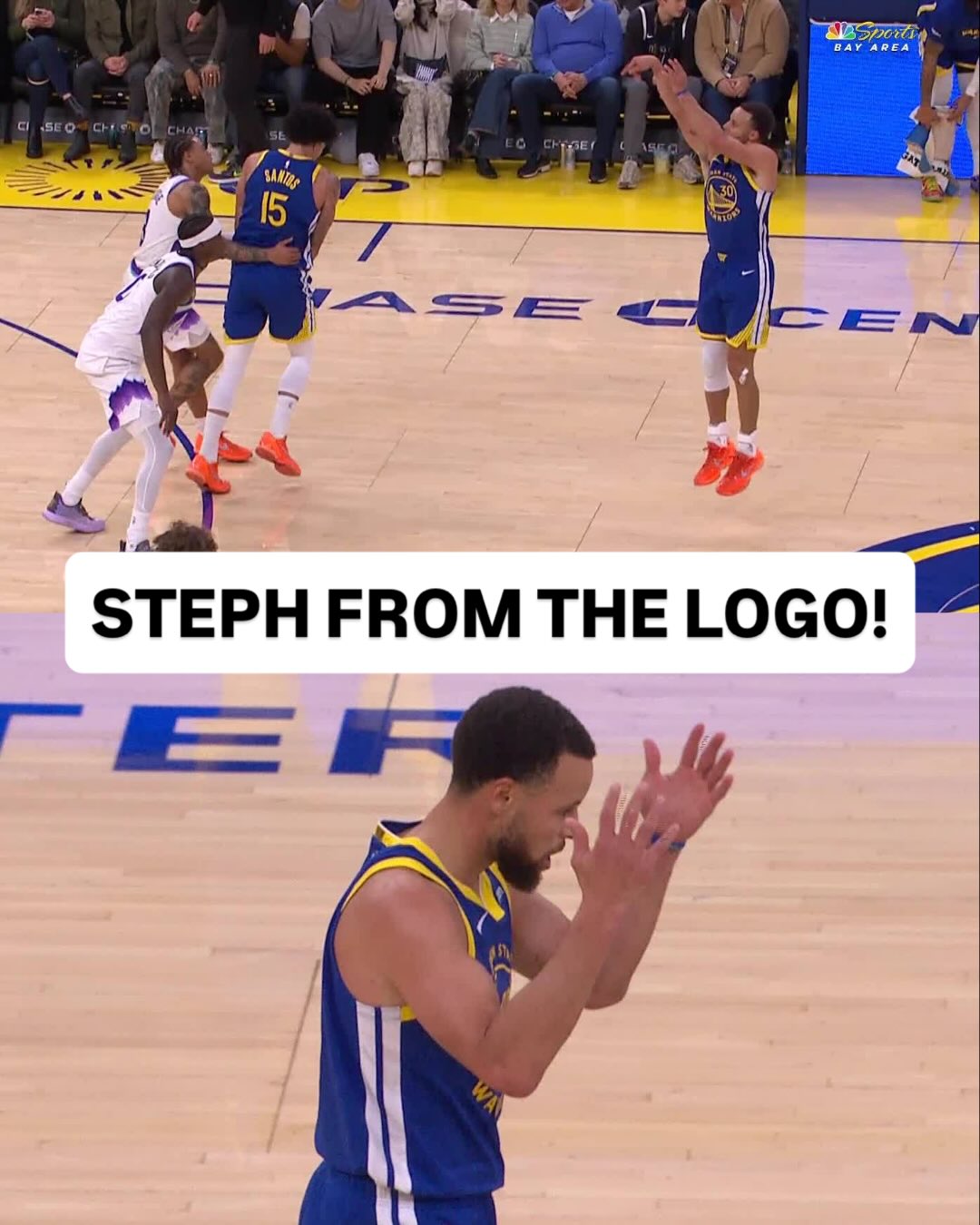 Sometimes even @stephencurry30 can’t believe the incredible range he has! 🤯 UTA/GSW on League Pass