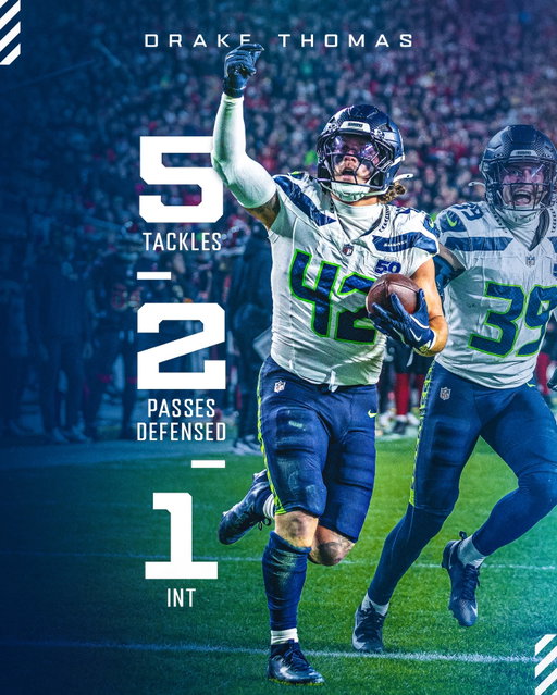 Drake Thomas doing it all.