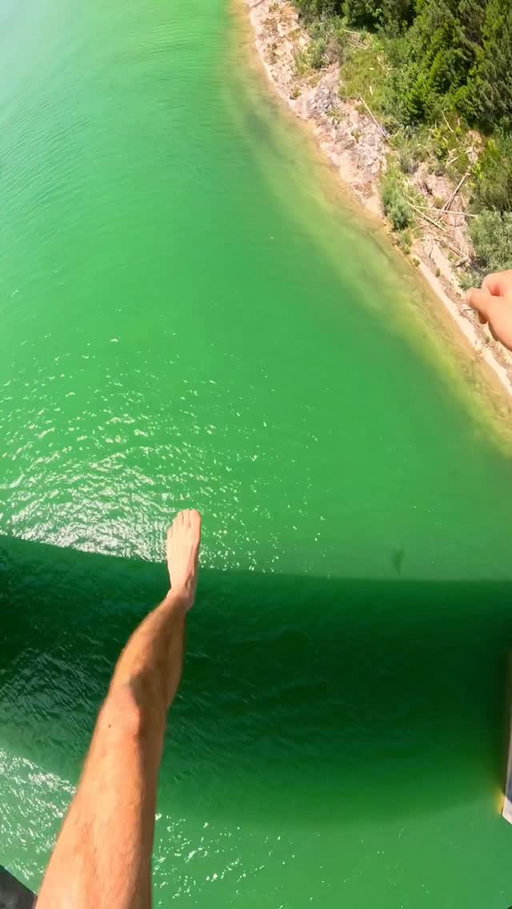 Do NOT try this at Home ‼️💀 Austria 🇦🇺📍

My second clip of the jump from the sylvensteinspeicher in Austria.  #Tent #camping #alps #vacation