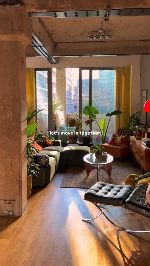 welcome to our home! 👫🪴🛋️ 

#apartmentaesthetic #fyp #foryou #hisandhers 
#boygirlhome #boygirlapartment #loftdesign #themovingintogethereffect #movingintogether #boyandgirlapartment #apartmenttherapy #couplehome #loftdecor #nycapartment #coupleapartment #bathroomreno #midcentury #midcenturymodern #loftapartment #hisandhersapartment #livingroomdecor #homedecorideas #midcenturybathroom #livingroominspo #interiordesign #loftapartmentvibes #londonapartment #apartmenttour