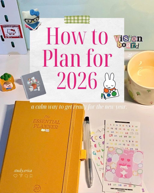 How to Plan for 2026 👩🏻‍💻✍🏻✨
(a.k.a How to Get Ready ☺️)

Yeah, finally the post is done for me to post before a new week of 2026 comes. 
I’m also back to work tomorrow, so let’s be more productive together ✅

Hope the Post works for you. Thanks for Reading 🥰! 

#2026planner #studygramcommunity #studygramuk #studyblr #productivityplanner