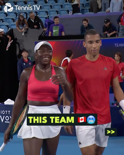 O Canada 🍁 @felixaliassime & @vickymboko BROUGHT it 😤

#tennis #tennistv #canada #unitedcup