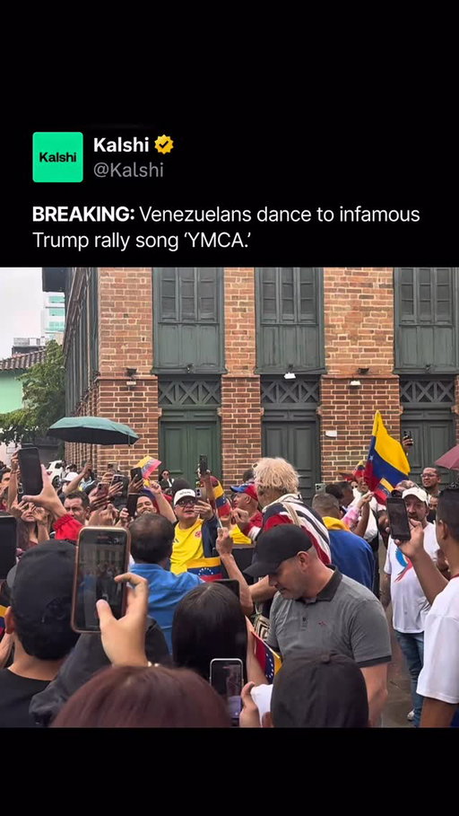 Video shows Venezuelans dancing to “YMCA,” a song associated with Trump rallies.

Credit: TT/ clmpcom28