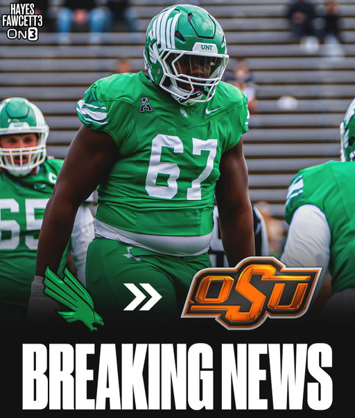 BREAKING: North Texas transfer OT Braydon Nelson has Committed to Oklahoma State, he tells @On3

The 6’4 320 OL started all 13 games for the Mean Green this season, earning All-AAC honors

He’s the No. 4 OT in the On3 Industry Portal Rankings