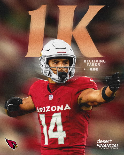 BALLER.⁣
⁣
@mikewillyy has reached over 1,000 receiving yards. 😮‍💨