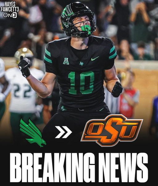 BREAKING: North Texas standout WR Wyatt Young has Committed to Oklahoma State, he tells @On3

He totaled 70 receptions for 1,264 yards (3rd in FBS) and 10 TDs this season

Earned 1st Team All-AAC honors