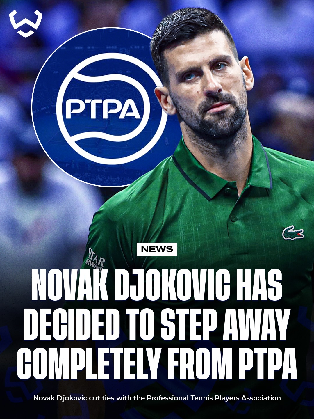 Novak Djokovic announced that he has stepped away from the Professional Tennis Players Association, the body he co-founded in 2019.

The 24-time Grand Slam champion cited concerns over transparency, governance, and representation, saying the organisation’s direction no longer aligns with his values. 

Djokovic confirmed the chapter is now closed and that his focus will shift to his career, family, and contributing to tennis in ways that reflect his integrity.