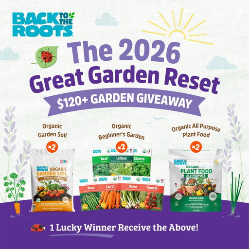 🌱The 2026 Great Garden Reset $120 Giveaway! 🌱

A time for growth, intentions, and new beginnings, whether you’ve never planted a seed or are looking to refresh your garden inventory this epic giveaway is here to kick off the year on a green note.
One lucky winner will receive the below prize pack: 

2 x Organic Garden Soil - 1 cu.ft. 
2 x Organic Beginner’s Garden - 10 Pack 
2 x Organic All Purpose Plant Food - 1.5 lbs 

To enter: 

1. Follow @backtotheroots_official.
2. Comment ‘WIN’
3. Tag a friend you want to grow with. 

No purchase necessary. Contest ends 11:59 PM CT on 1/21/25. Open to US shipping addresses only. The winner will be notified via DM after contest end date. Void where prohibited. This contest is in no way sponsored, endorsed, administered by or associated with Instagram.

#organicgardening #gardeninggiveaway #gardengiveaway