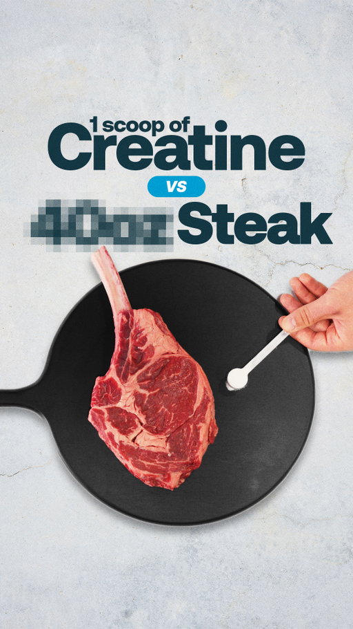 There’s creatine in a lot of the meat we eat on a daily basis. But now we know that the amounts shown to support training are hard to reach through diet alone. That’s why supplementation exists and why daily intake matters.
