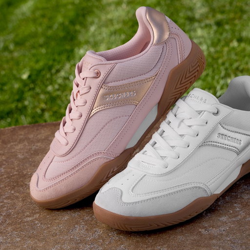 Worldwide style, effortlessly comfortable. Skechers Zinger hits the mark. ⚡