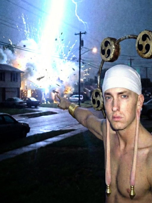 Eminem as Enel ⚡️

Follower goal (70k/75k) 
 
(Via @/waywardjoe on 𝕏)

FILM © 1999 Toei Animation Co., Ltd.
© Eiichiro Oda/Shueisha, Toei Animation

One Piece is a Japanese anime and manga series created by Eiichiro Oda that follows Monkey D. Luffy, a cheerful pirate with rubber-like abilities, on his journey to find the legendary treasure known as the One Piece and pursue his dream of becoming the Pirate King. Along the way, Luffy forms the Straw Hat Pirates, a loyal crew with their own dreams and strengths, and together they explore vast seas, face powerful enemies, and experience adventures that highlight themes of friendship, freedom, and perseverance.

This page and its content are fan-made and unofficial. This account does not impersonate, represent, or speak on behalf of Eiichiro Oda, Toei Animation, or any related brand.