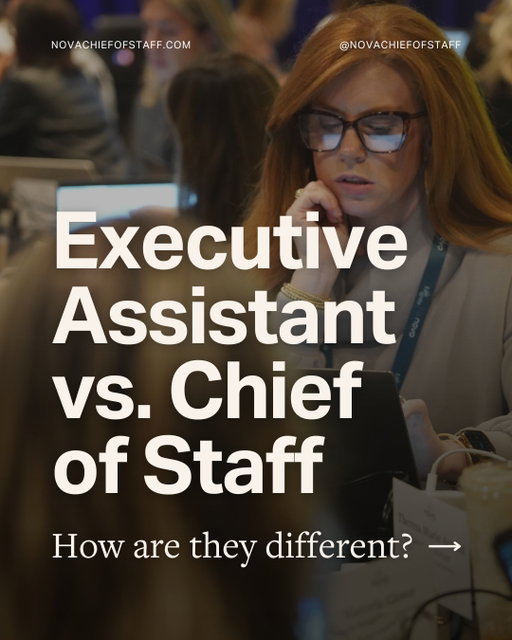 More & more EAs are becoming Chiefs of Staff. 
 
But here’s what you need to know…
 
The most common misunderstanding about the Chief of Staff role is the confusion between EA and CoS.

Both roles are essential.
Both roles drive performance.
But they are *NOT* interchangeable.
 
Leaders, do you have both an EA and CoS? If not, why? And if yes, how do you keep their roles distinct?

—

Nova is the premier destination for Chief of Staff education, certification, and development.

Your growth matters. Get started today at novachiefofstaff.com