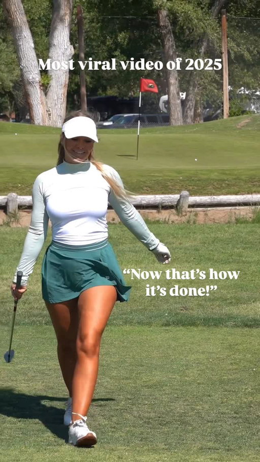 My most viral video of 2025. And to think I almost didn’t post it because I thought my legs looked fat 🙂 #golf