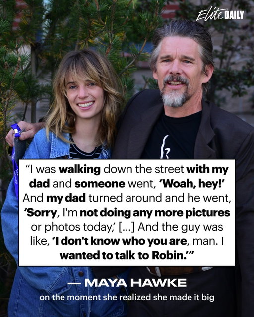 Family of ICONS. 😭🌟 #MayaHawke revealed the moment she realized she made it big during an interview with @mjmarfori: “I can't believe I’m the person that's about to bring this up…” Truly can’t think of a wilder pinch me moment, tbh. 👏

Photos: Getty / #DeadPoetsSociety / #StrangerThings