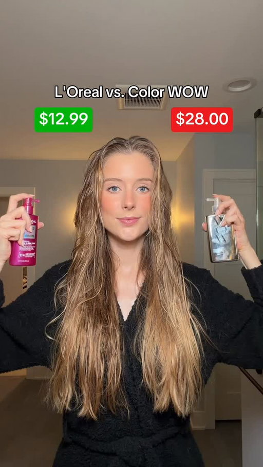 Humidity proof steam test coming tomorrow… stay tuned!! 

L’Oreal gifted me the new Iron Sleek Coat Spray so that I had time to test it before it launched (thank you this helps me with my reviews so much!!!) and I obviously immediately noticed the similarities to a long time favorite of mine, Color WOW Dream Coat. Both have very similar claims surrounding smooth, sleek, frizz-free, humidity proofed results, but they’re don’t feel identical in my hair! Do they look identical to you guys? Or do you see a difference? LMK if you want a deep dive comparison review in addition to tomorrows steam test 🧖‍♀️🧖‍♀️

#loreal #colorwow #dupes #dupe