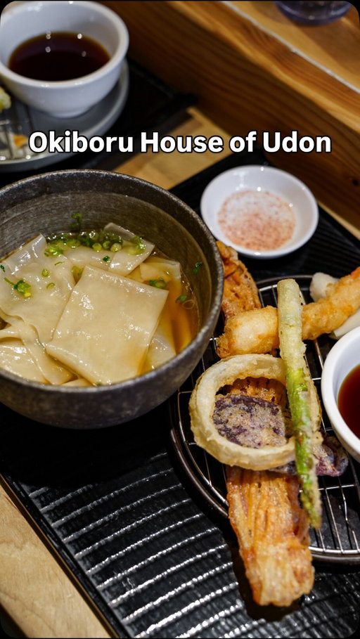 Head to @okiboru_udon if you’re looking for unique and delicious udon in NYC! They have the viral wide and flat udon straight from Japan with different ways to dip, matcha udon, and crispy tempura 🍤 

#viral #udon #eastvillage #nycfood #trending