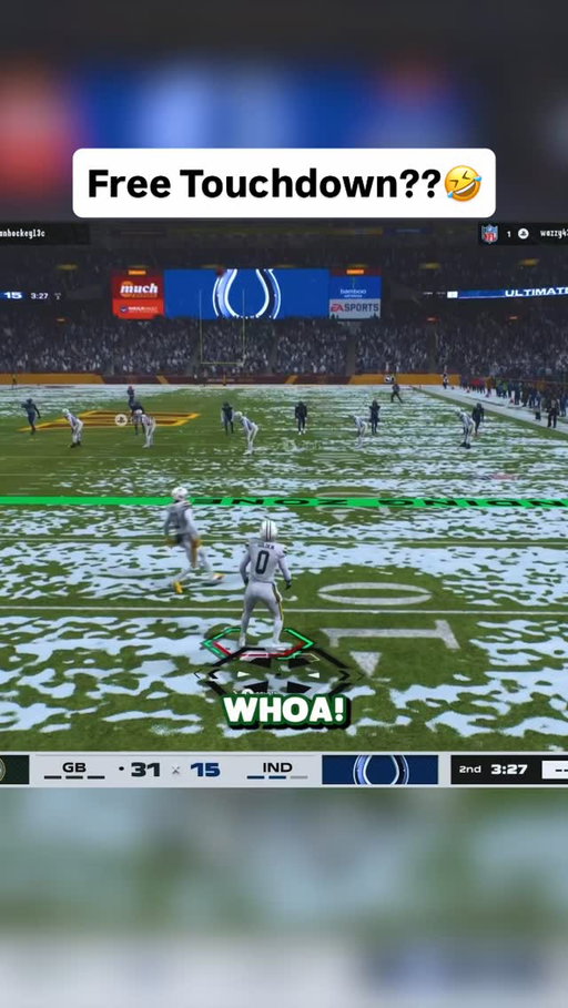 Madden gave me a free touchdown🤣 #madden #madden26 #thegoosetv #gaming #reels