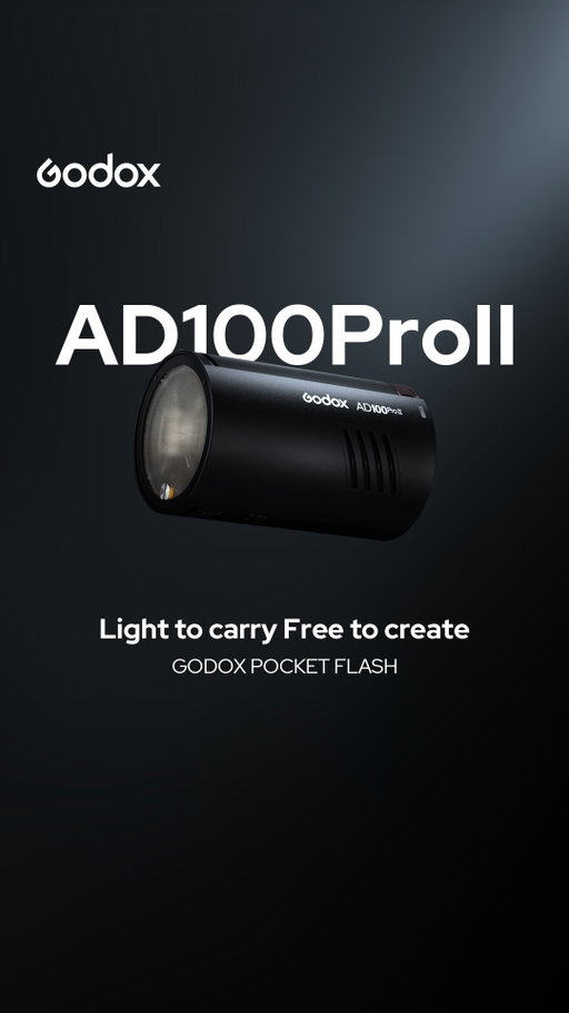 Meet the AD100Pro II — a 100Ws pocket flash made for creators on the move.

Compact, reliable, and powerful, it delivers up to 490 full-power flashes with improved consecutive performance for fast-paced shoots.

Featuring natural output with Godox Opticals, TTL auto flash, and 1/8000s HSS, it adapts effortlessly to changing light.

With seamless sync via the Godox 2.4GHz Wireless X System and fast pairing with X3Pro / X3, it's ready whenever you are.

Lightweight, versatile, and built to perform.

👉 Watch the video and see how much power fits in your pocket. 👇

#godox #godoxflash #ad100proii #PortableLighting #PhotographyGear