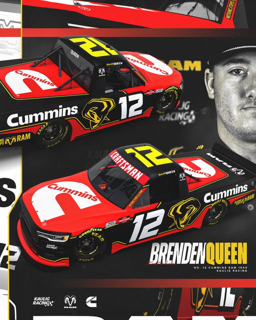 Brenden Queen's No. 12 @cummins Ram 1500 will look stellar at Daytona! 🤘