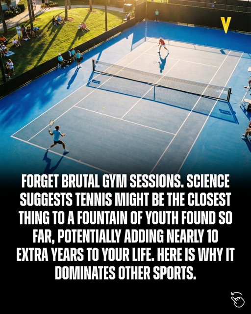 Is tennis the ultimate anti-aging drug? 🎾

For years, we’ve associated longevity with grueling runs or endless hours in the weight room. But landmark research, including the famous Copenhagen City Heart Study, has turned that assumption upside down. When comparing various sports, tennis emerged as a clear leader in increasing life expectancy-potentially adding nearly a decade to participants' lives compared to sedentary individuals.

The secret lies in its unique combination of benefits. Tennis isn't just cardio; it's "full-body longevity training." It combines high-intensity interval sprints with endurance, forces your brain to perform complex neuro-cognitive tasks in milliseconds, builds essential balance to prevent falls, and, crucially, provides built-in social connection that combats loneliness. It’s a game that keeps your heart, brain, and social life thriving simultaneously.

Disclaimer: This post is educational and does not constitute medical advice. Always consult a healthcare professional before starting a new exercise routine.

Sources:
- Mayo Clinic Proceedings: "Various Leisure-Time Physical Activities Associated With Widely Divergent Life Expectancies: The Copenhagen City Heart Study" (Schnohr et al., 2018).
- British Journal of Sports Medicine: "Associations of specific types of sports and exercise with all-cause and cardiovascular-disease mortality" (Oja et al., 2017).
- Frontiers in Psychology: "Cognitive Benefits of Racquet Sports" (Study review on open-skill exercise).
- CDC & National Institute on Aging: Research on social isolation as a mortality risk factor.

#TennisLongevity #HealthyAging #BlueZones #FunctionalFitness #BrainHealth #RacquetSports #LiveLonger