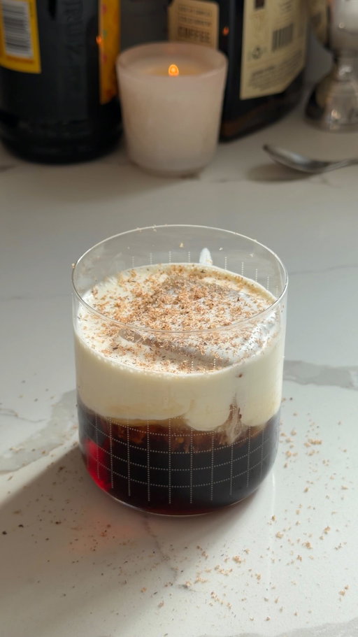 Who wants an Ilya Rozanov White Russian? 🏒 #HeatedRivalry 

From the world of Heated Rivalry, this Ilya Rozanov White Russian is smooth, silky, and indulgent — the kind of cocktail that melts slowly, lingers on the lips, and leaves Shane Hollander feeling it long after the glass is empty.

Ingredients (per serving):
- 2 oz of actually good Russian vodka
- 1 oz of coffee liqueur 
- 1.5 oz of heavy cream 
- grated nutmeg to garnish (optional) 

Add the vodka and coffee liqueur into your glass over a single ice cube and stir to combine. Slowly pour the heavy cream on top using a bar spoon, then finish with grated nutmeg. Cheers!

*I doubled the ingredients in the video shown*

#shanehollander #ilyarozanov #connorstorrie #hudsonwilliams