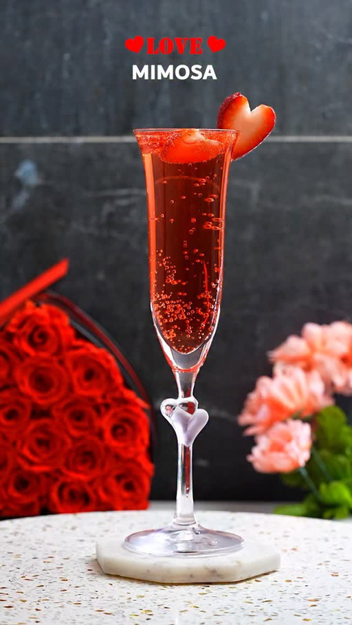 ✨ Comment “BOOK” and get an additional 20% OFF - on top of the already 50% OFF launch pricec for my exclusive 246-recipe Cocktail Book! 📚🍸🔥 

💕❤️ Love is red! And Valentine’s is almost here! This beautiful mimosa is so simple and easy to make, and it gives you lovely vibes 😍.

Recipe:
1 strawberry 🍓
1 oz grenadine 🥤
4 oz Champagne 🍾

#valentines #valentinesday #love #lovedrink #mimosa galanetines valentines lovecocktails love bar bartender bartenderlife cocktailsrecipe cheers classiccocktails