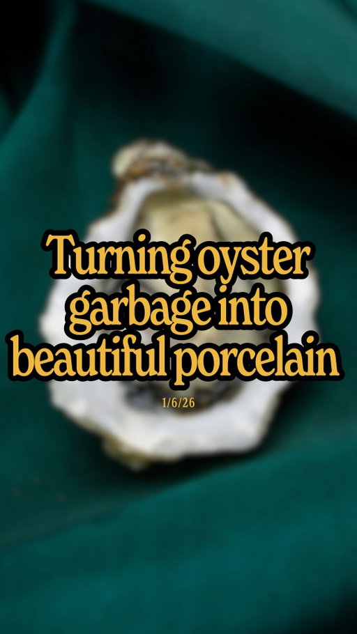 He turned trashed oyster shells into stunning porcelain… is this the future of rethinking what garbage can become? 🦪