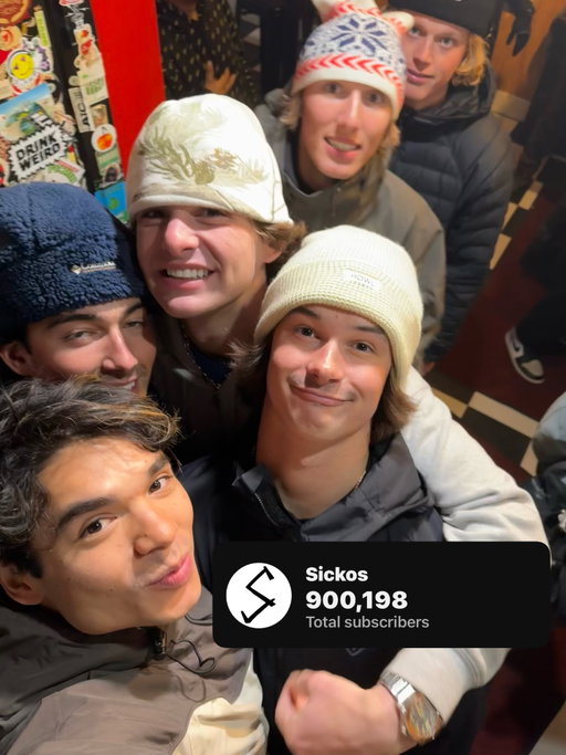 900K subscribers!!! Had everyone send a pic. Thank you guys so much we’re going big in 2026 for you guys. Best Clips from last year video out now, next video in the China series on the way ❤️🫵🏼 X Games soooooon. Really wish I got the screenshot at exactly 900k lol