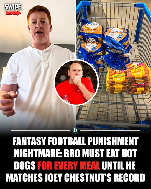 The season for brutal fantasy football punishments is in full swing. 🏈

For this fantasy football punishment, Gabe (or ‘Gaber’ and ‘g4ber_’ on TikTok) must eat 71 hot dogs to match Joey Chestnut’s 4th of July Hot Dog Eating Contest number. 🌭

But there are caveats!

Firstly, he does not have to eat them all in one sitting like Joey Chestnut does. Joey Jaws only gets 10 minutes on the 4th of July to make history whereas Gaber has, in theory, unlimited time. ⏳

The fantasy football punishment stipulates that he must eat 71 hot dogs to match the record, and the clock starts once he eats his first hot dog and runs until he completes his 71st. 

He can only eat hot dogs in the style of Joey Chestnut along the way and not toss them in chili or mac n cheese. 👎

The other noticeable caveat is Joey Chestnut only eats Famous Nathan’s Hot Dogs in the 4th of July contest whereas this guy is eating Oscar Mayer hot dogs. 

As a purist, we think he should have to start over from scratch with Famous Nathan’s but c’est la vie. 😂

Gabe’s plan of attack is to eat all 71 hot dogs over the span of a week. That breaks down to just over 10 hot dogs per day for 7 days.

When we first came across this challenge we didn’t think it sounded all that difficult until realized that his only meals, for an entire week, were 3-3-4 hot dogs each day. 🤯

That’s it. Buns, meat, and water. His stomach will NOT thank him for this.

As far as fantasy football punishments go, this one is great because it’s relatively harmless. He appears to have some fluidity on when he was able to start the challenge. 

So if there were any conflicts in life he could have worked around that. If you were training for something like a marathon or Hyrox this could present a massive challenge but for most people, finding 1 out of 52 weeks to fit in 71 glizzies is entirely possible. 👍

Realistically, how far do you think you could get in this challenge?

#guys #dudes #men #bros #fantasyfootball