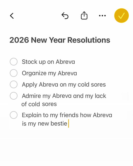New year = new resolutions #Abreva
