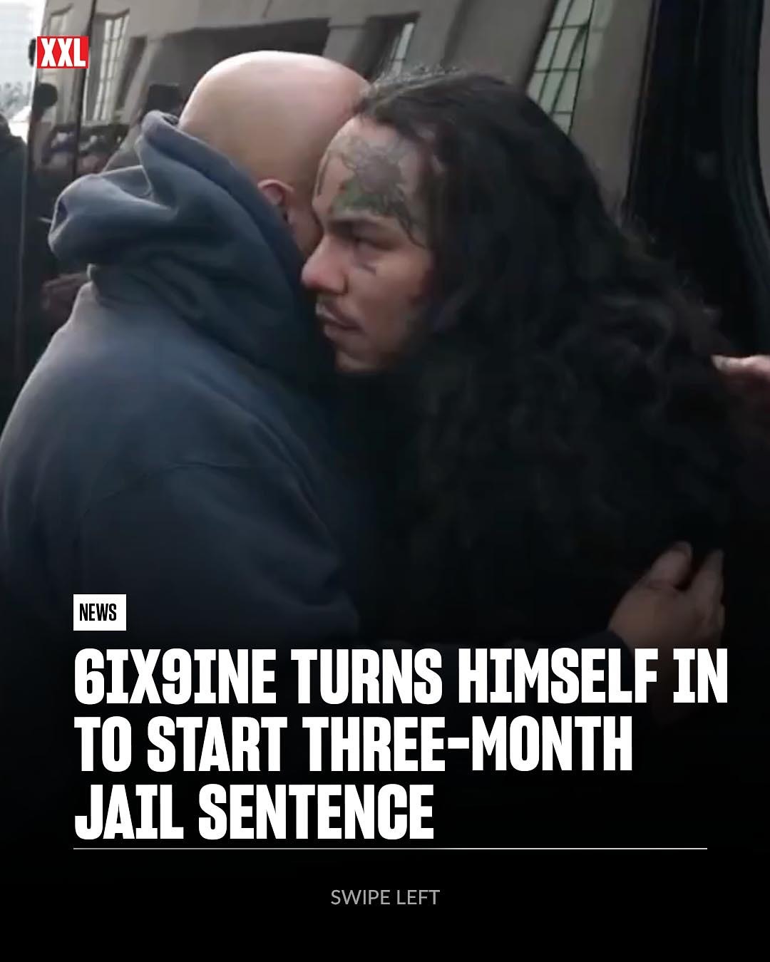 6ix9ine has turned himself in to begin his three-month sentence for violating his supervised release.

On Tuesday (Jan. 6), Tekashi surrendered to the Metropolitan Detention Center in Brooklyn, N.Y., where he will spend the next roughly 90 days. 6ix9ine turning himself in was turned into an event, with streamer Adin Ross dropping off the rapper and streaming Tekashi’s final moments as a free man for the next few months.

In a video shared on social media, 6ix9ine gets assistance cutting off his ankle monitor from social media influencer SteveWillDoIt and Adin before joking about fleeing back to Miami. The rapper captioned the post: “Thank you guys so much see you in 3 months ❤️.”

6ix9ine wound up back behind bars after violating three conditions of his supervised release, which he was on after serving about a year in prison for his involvement in a 2018 gang RICO case. Last March, police discovered cocaine and MDMA at the rapper’s South Florida home during a raid of the residence. Four months later, he pleaded guilty to possession of the drugs. While awaiting sentencing, he assaulted a man at a Palm Beach County, Fla., mall and picked up another violation.

6ix9ine was initially slated to be sentenced in November. However, he was able to get the date pushed back following a violent break-in at his home, where multiple masked gunmen ransacked the house while briefly holding the rapper’s mom hostage.

Tekashi has been on a promo run leading up to turning himself in, appearing on multiple podcast platforms. During a recent interview on Adin Ross’ Kick stream, 6ix9ine insisted he is not suicidal and cited the death of Jeffrey Epstein.
