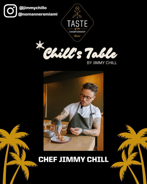 🍽️ CHEF REVEAL 🍽️
 
We’re excited to welcome Chef Jimmy Chill of Chill’s Table as one of the featured chefs at Taste of the Championship Miami! 🌴✨
 
A Miami-based culinary creator known for bold, instinct-driven cooking that blurs tradition and expectation, Chef Jimmy Chill brings a fearless approach with years of experience across Israel, Morocco and the United States. Rooted in the vibrant tastes of Galilean Arab cuisine and shaped by global influences, his No Manners pop-up experience celebrates dishes meant to be shared, savored, and remembered.
 
Join us as top chefs come together for an unforgettable night of food, culture and championship energy 🏆🔥
 
📍 M2 Nightclub, Miami Beach
📅 Sunday, January 18th 2026 5-8PM
🎟️ Link in bio
#CFBPlayoff
#TasteOfTheChampionship
#TOTC2026