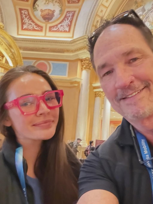 Delaney getting her first taste of CES. A long day, posting more later