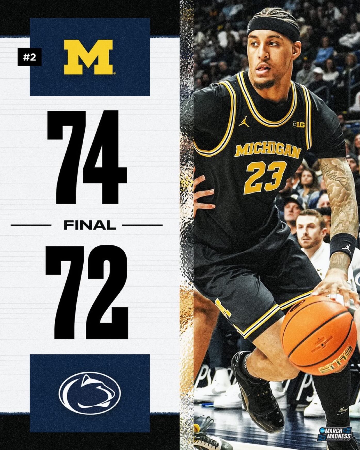 NO. 2 MICHIGAN SURVIVES HUGE TEST ON THE ROAD 🤯

The Wolverines outlast Penn State to remain unbeaten 🐺