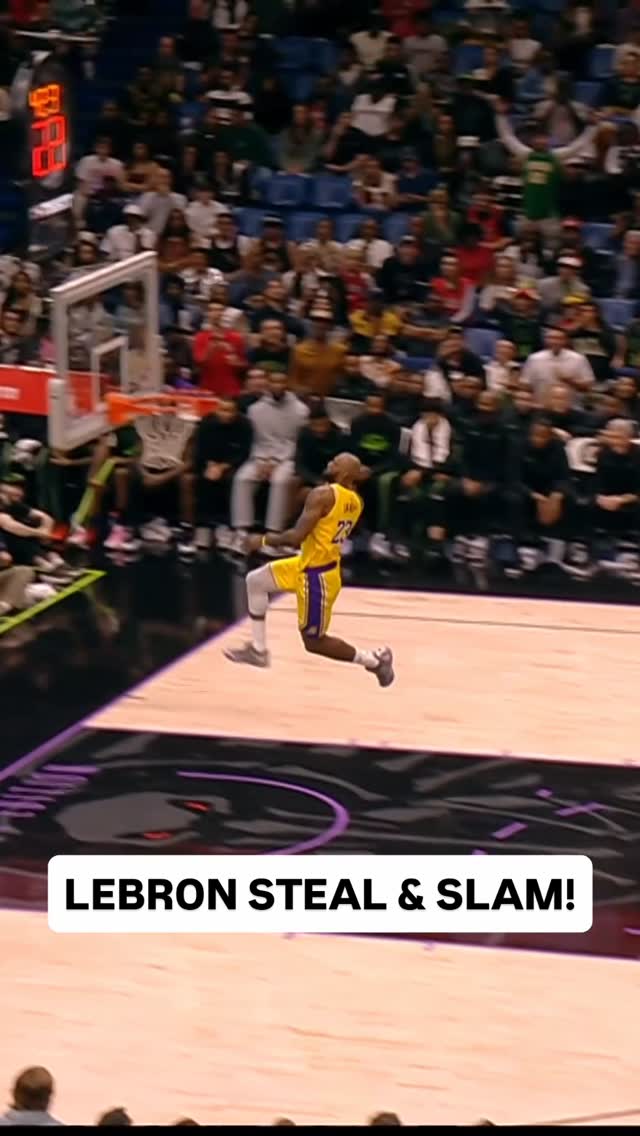 @kingjames throws down the windmill off the steal in New Orleans! 
Watch LIVE on NBA LEAGUE PASS (link in bio)