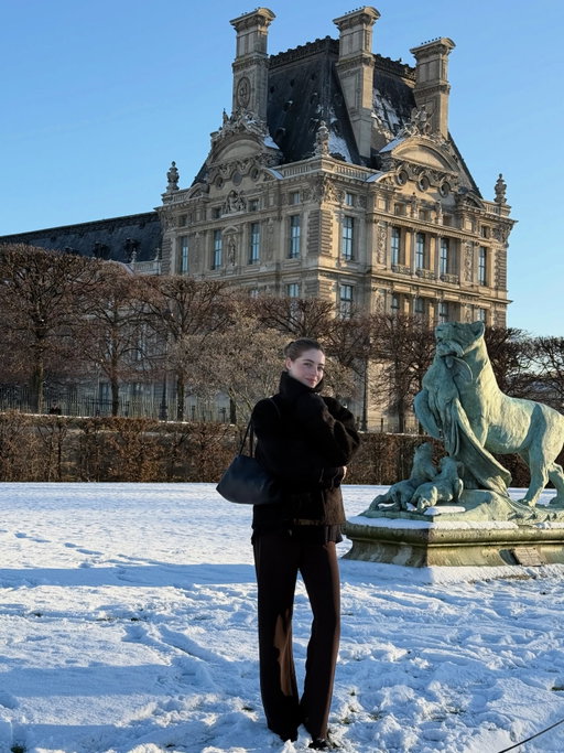 ❄️☃️🤍

.
.
.
.
.
.
Paris in the snow, winter in Paris, snowy Paris, Paris winter aesthetic, Tuileries Garden, Louvre, Paris, European winter travel, winter mood, winter sunlight, cold weather outfit, minimalist outfit, chic winter style, Paris street style, travel photography, winter, slow lifestyle, cozy winter vibes, elegant silhouette, black outfit aesthetic, timeless style, French aesthetic, aesthetic travel, quiet luxury, winter light photography, architectural details, classic Paris