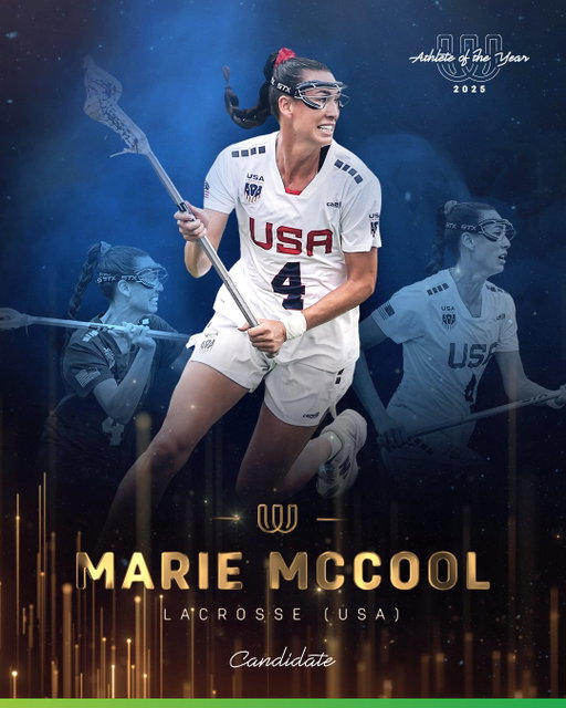Congratulations to USA gold medallist Marie McCool, who has been nominated for The World Games Athlete of the Year 2025! 🌟

Voting opens Monday 👀🗳️

#TheWorldGamesAOTY #Lacrosse