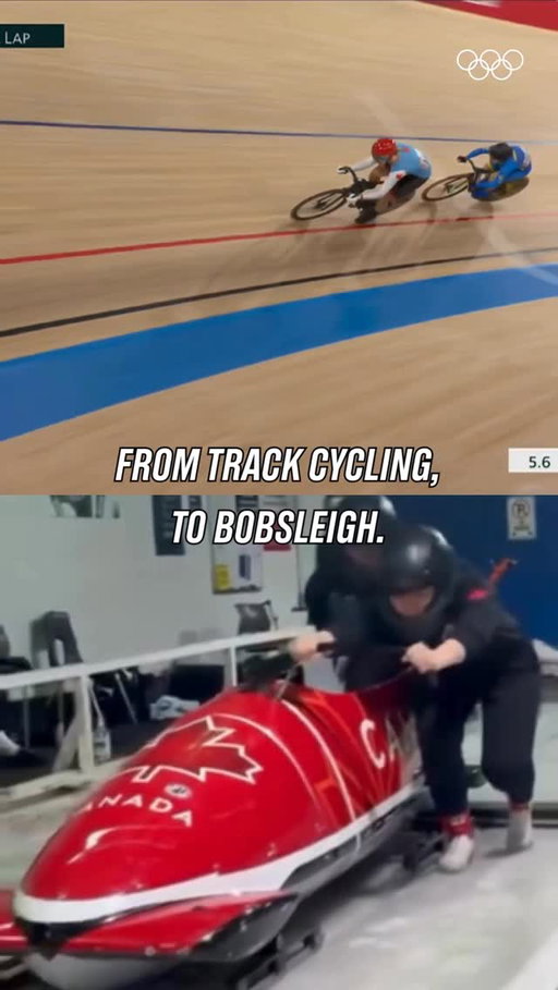 When you evolve from a summer Olympian and target becoming a winter Olympian. 👀

Canada’s Kelsey Michell is on a journey to #MilanoCortina2026. 🚴‍♀️ ➡️ 🛷

#Olympics #Bobsleigh

📹: @kelsey.mitchell9