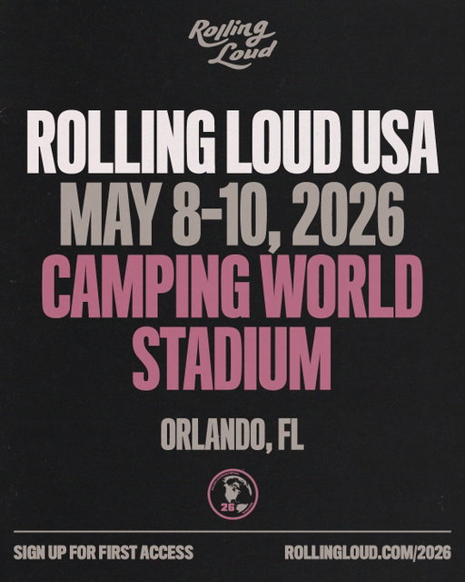THIS IS WHERE YOU NEED TO BE 🔥

THE ONLY ROLLING LOUD IN THE STATES
THE BIGGEST HIP-HOP FESTIVAL OF THE YEAR 

GOING CRAZY ALL WEEK WITH PRE-ROLL PARTIES, POP-UPS, AND A LOT MORE TO BE ANNOUNCED!

PRESALE STARTS THIS FRIDAY @ 10AM ET
👉 RollingLoud.com/2026
