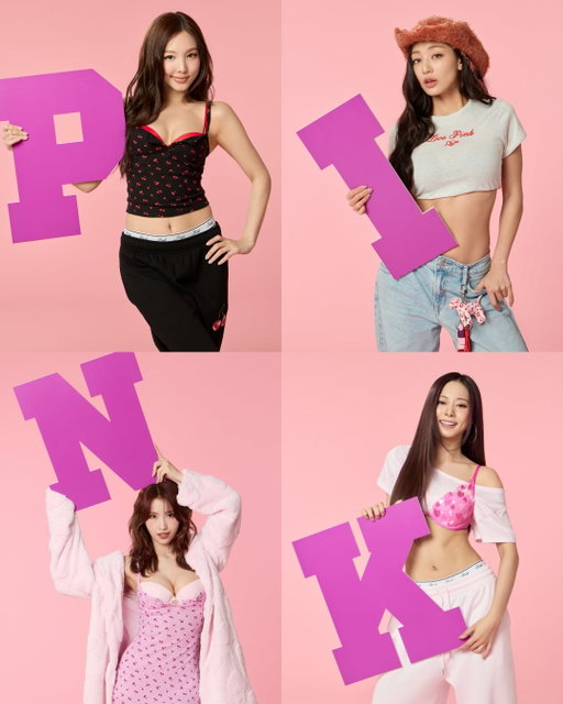 Prepare to be obsessed. We’ve got NAYEON, JIHYO, MOMO, and TZUYU in all-new PINK. 💖