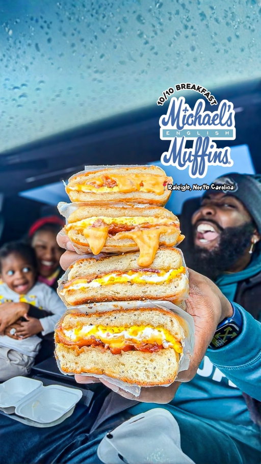 🗣Stop GATEKEEPING - 10/10! 😱

For those of you who know about Michaels Muffins and ‘gatekeeping’ it… you oughta be shame of yourself! These are easily some of the BEST Breakfast Sandwiches in the STATE! Backed by a local owned family with a rich history in culinary… This spot is a must try! ENOUGH said, your turn to get 🅃🅁🄰🄿🄿🄴🄳! 

PROTIPS:
🔥 The BISCOFF BACON IS INSANE!
👍🏽 You can also find the muffins at local markets
🛑 They are CLOSED on MONDAYS
💲 GREAT pricing
😫 BigBacks, Sandwiches are kinda small, aim for 2! 
  
•••••••••••••••
📍 @michaelsenglishmuffins ⭐️ 5 out of 5
       3611 Spring Forest Rd. Suite 114, Raleigh, NC
•••••••••••••••