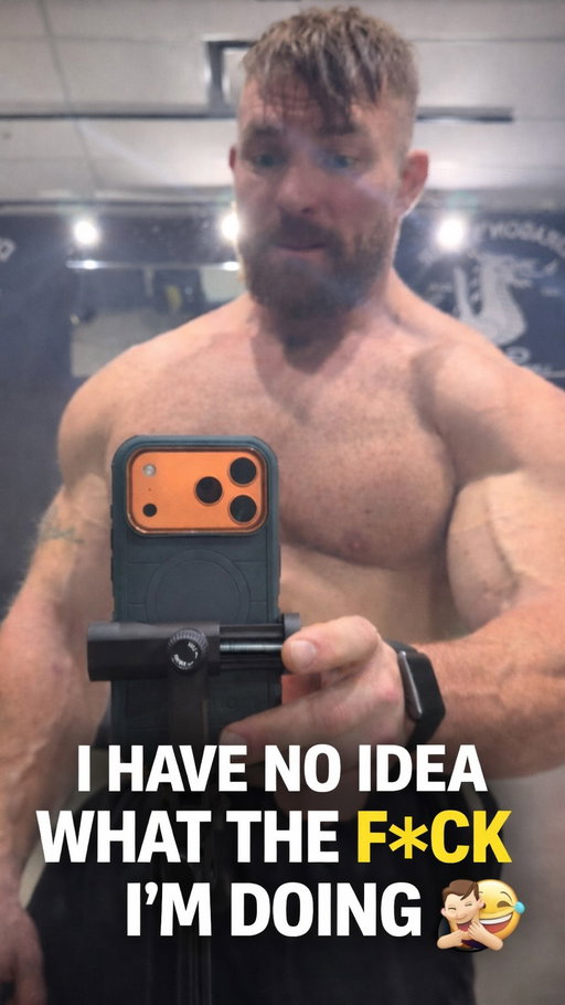 In the NEW age of filming everything on a tripod…
I clearly have no clue what the F*CK I’m doing 🤦🏻‍♂️😂

After several months of working through some pretty bad, debilitating injuries, grinding it back in silence, physical therapy, hydro therapy, story for another time.

Today was my FIRST real bodybuilding session in several months.

To celebrate, I thought I’d do a vulnerable post to showcase the start of the year. Something real. Something honest.

I get home, hit play…
and this is the SHIT I filmed 🤦🏻‍♂️

Way too good not to post.

Not sure I’m cut out for this tripod life ANY pointers??????
😂😂😂😂😂🤦🏻‍♂️🤷🏻‍♂️😂😂😂😂😂