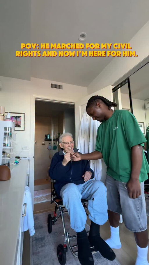 Frank, my 91-year-old client and Navy veteran, marched for civil rights when he was young. Now an African American is his caregiver. That’s a full circle moment. Thank you to everyone who loves and supports this page. Be kind to one another.