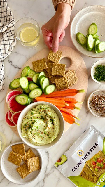 This whipped avocado dip is my go-to healthy January snack!

It’s ultra-creamy, high-protein, and the prettiest shade of green. It’s especially good with @crunchmastercrackers Avocado Toast Crackers. They’re crunchy, gluten-free, baked with olive oil, and made with simple non-GMO ingredients. The combo is light, satisfying, and perfect for easy snacking.

I usually find Crunchmaster crackers at my local Meijer and 
Target!

Ingredients:
1 cup cottage cheese
1 large ripe avocado
½ tablespoon olive oil
1 small garlic clove
1 tablespoon fresh lemon juice
½ teaspoon sea salt
Everything seasoning, for topping
chives, for topping
@crunchmastercrackers Avocado Toast Salt & Pepper crackers
Veggies, for serving

Instructions:
In a food processor combine the cottage cheese, avocado, oil, garlic, lemon, and salt. Process until smooth and creamy. Transfer to a serving bowl and top with everything seasoning and chives. Serve with Crunchmaster Avocado Toast Salt & Pepper crackers for dipping.

#SatisfyYourCrunch #Crunchmaster #GlutenFreeSnacks #HealthySnacking #WellnessWins CrunchTime
