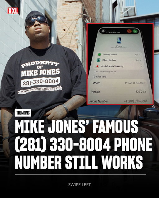 Mike Jones revealed the phone number from his 2005 hit “Back Then” is still active and linked to him in 2026. 🤯

The Houston rapper posted his new iPhone 17 Pro Max on Instagram and said the iconic digits, 281-330-8004, were already ringing nonstop before he even took the phone out of the box. He later shared a screenshot confirming the number is still his. 😭🔥