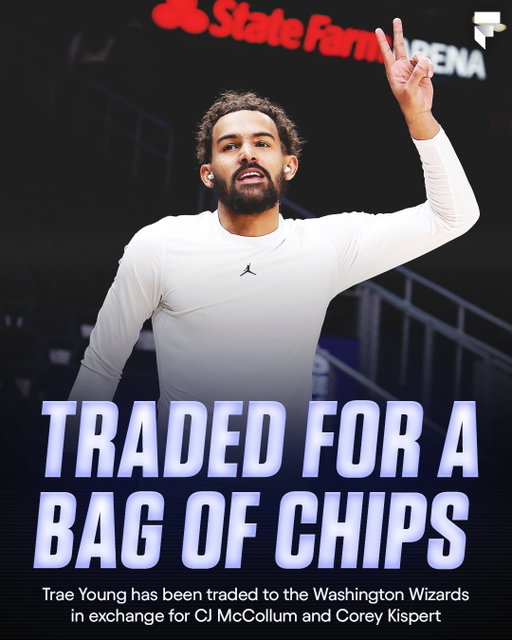 TRAE YOUNG HAS BEEN TRADED TO THE WIZARDS 👀