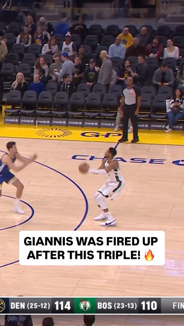 @giannis_an34 was feeling it after knocking down his second triple of the night! 👏 MIL/GWS • NBA League Pass • <link in bio>