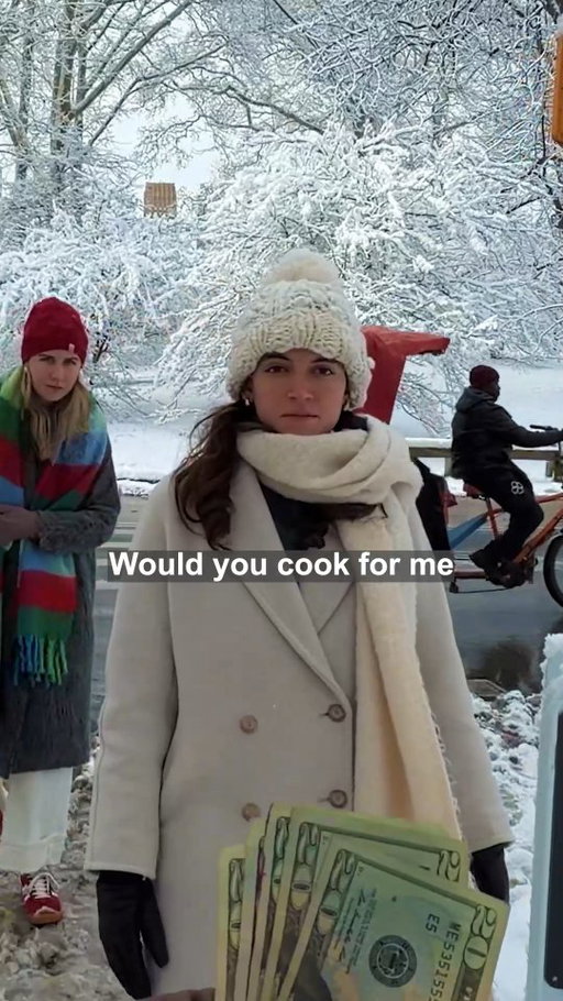 Paying strangers to cook for me in New York #cookingchallenge #cookforme #cooking #newyork