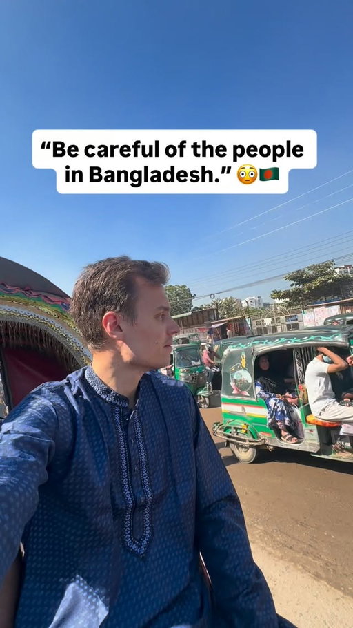 When I told people I am traveling to Bangladesh, I was met with a lot of skepticism and people being worried about my safety.

And even though I stayed in Mohammadpur which locals later told me is apparently one of the sketchiest neighborhoods in all of Dhaka 😅 I didn’t face any problems with the people in the capital or any other place 
I visited in Bangladesh.

Bangladeshis were some of the most hospitable people I’ve ever met, people would always come up to me and treat me for Chai, have a smalltalk with me about football or just being very curious and asking questions about me.

Yes, some destinations are more challenging to visit than others but the people are usually the best part of most countries you visit and the Bangladeshis 
I met were all kind people. Don’t let other people (who haven’t been to the country) discourage you to visit a place!

#bangladesh #dhaka #southasia #adventure #explore